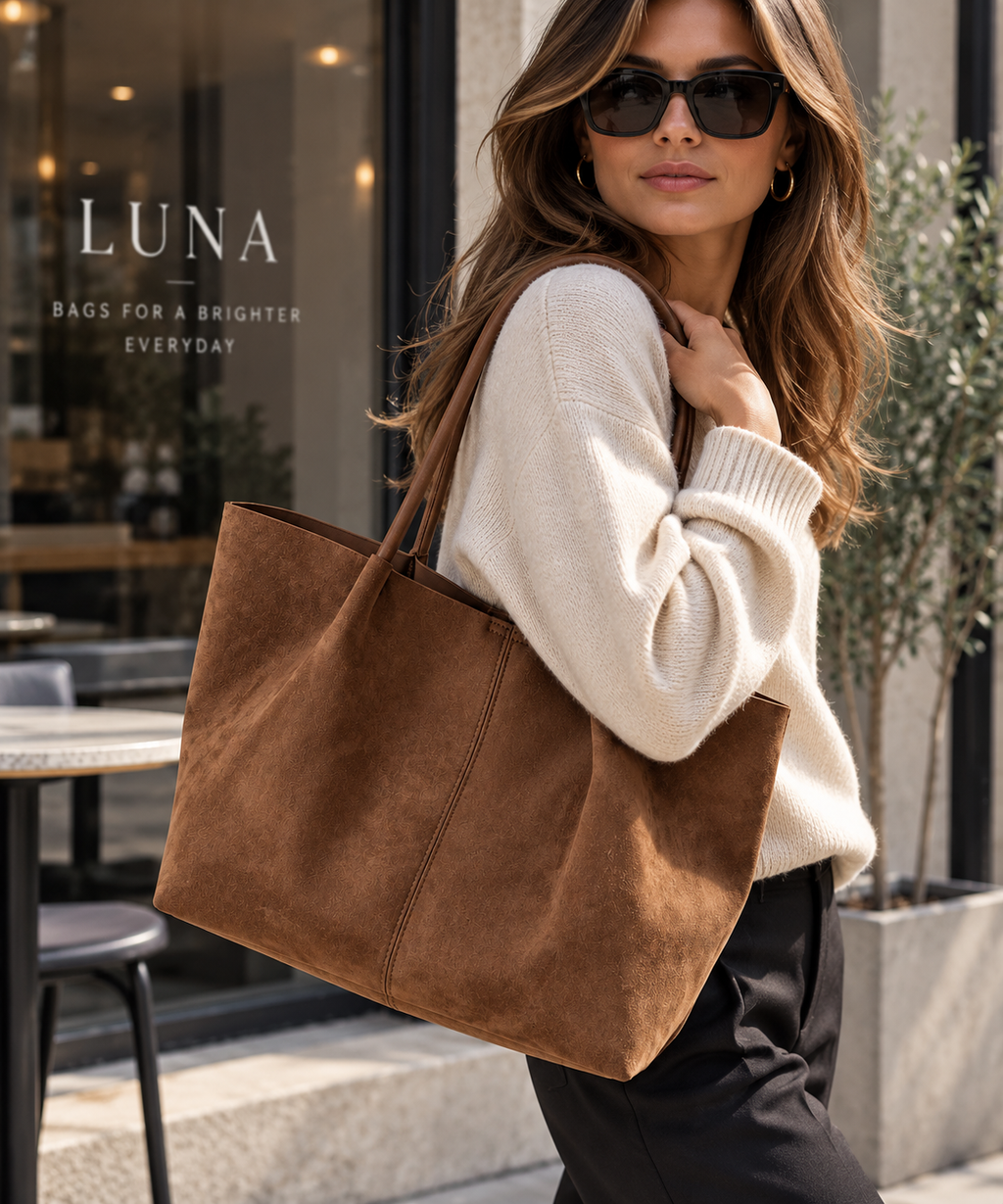 LUNA SELMA – Stor toteväska i mockaimitation