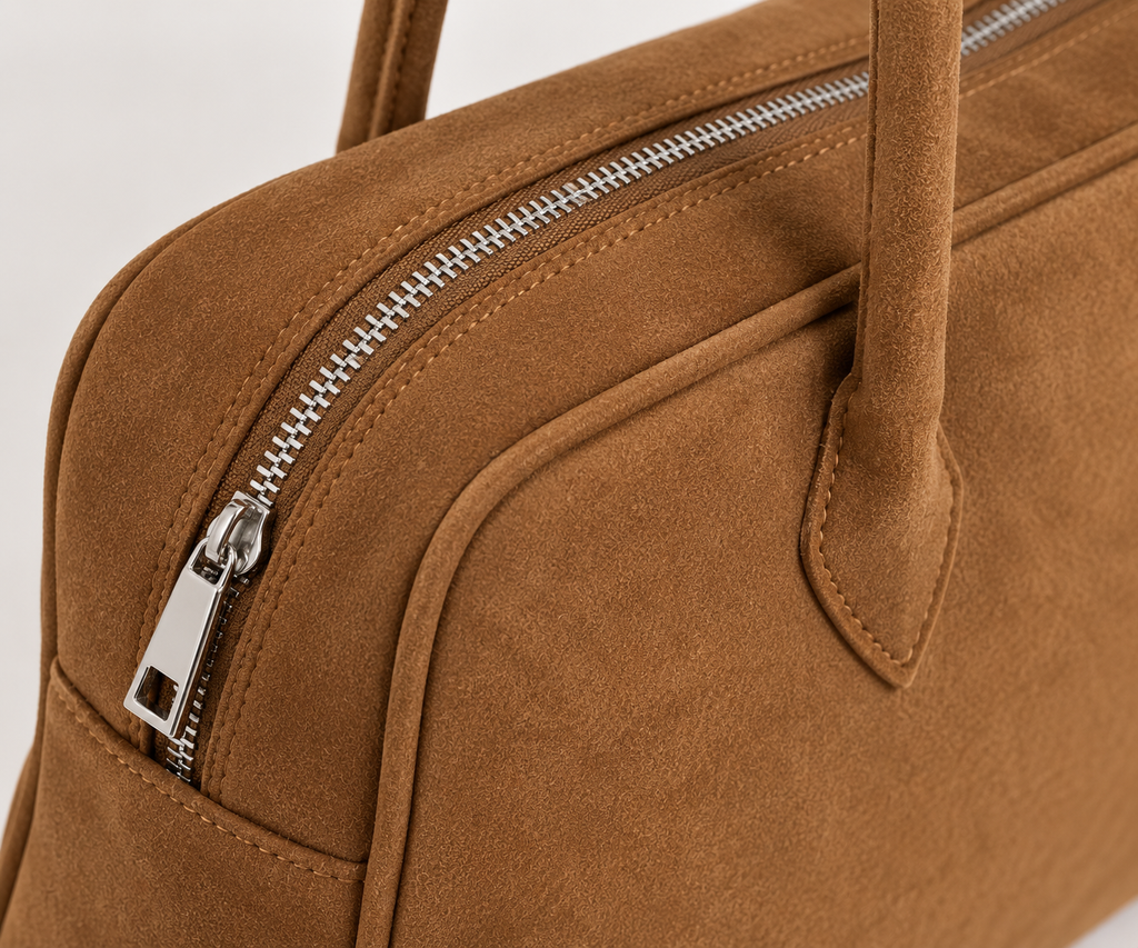 LUNA MIRA – elegant axelväska i mockaimitation