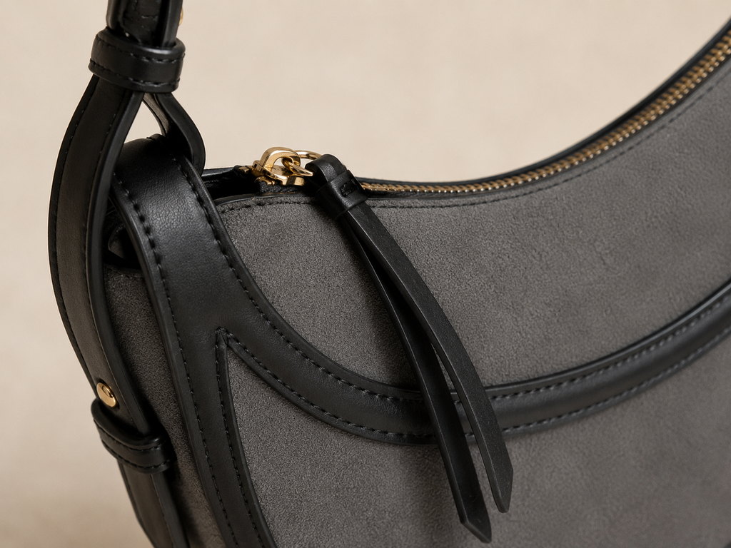 NORA — Elegant hobo-väska i mjuk mockaimitation